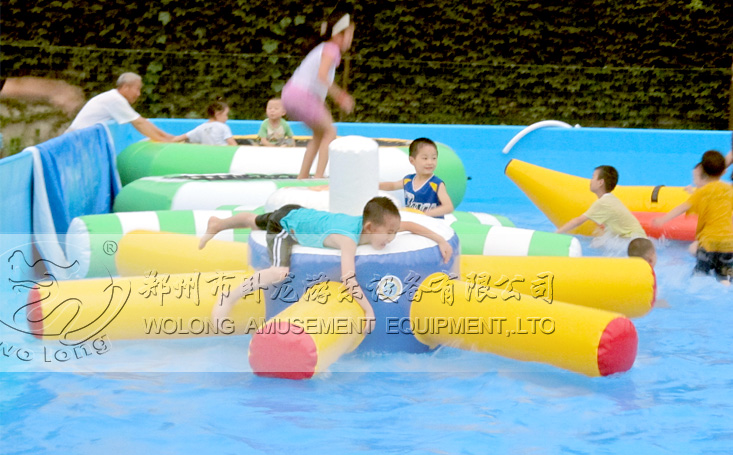 水上圓盤支架水池充氣水池夏季戲水趣味水上漂浮物