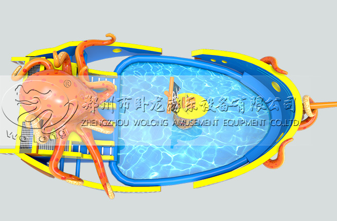 大戰章魚怪_充氣水上樂園,海盜主題水樂園_支架游泳池_充氣游泳池_支架水池_動漫水世界_鄭州市臥龍游樂設備有限公司