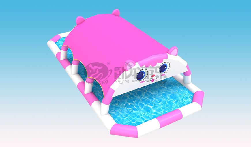 夏日卡通貓遮陽(yáng)棚遮陽(yáng)水池移動(dòng)游泳池